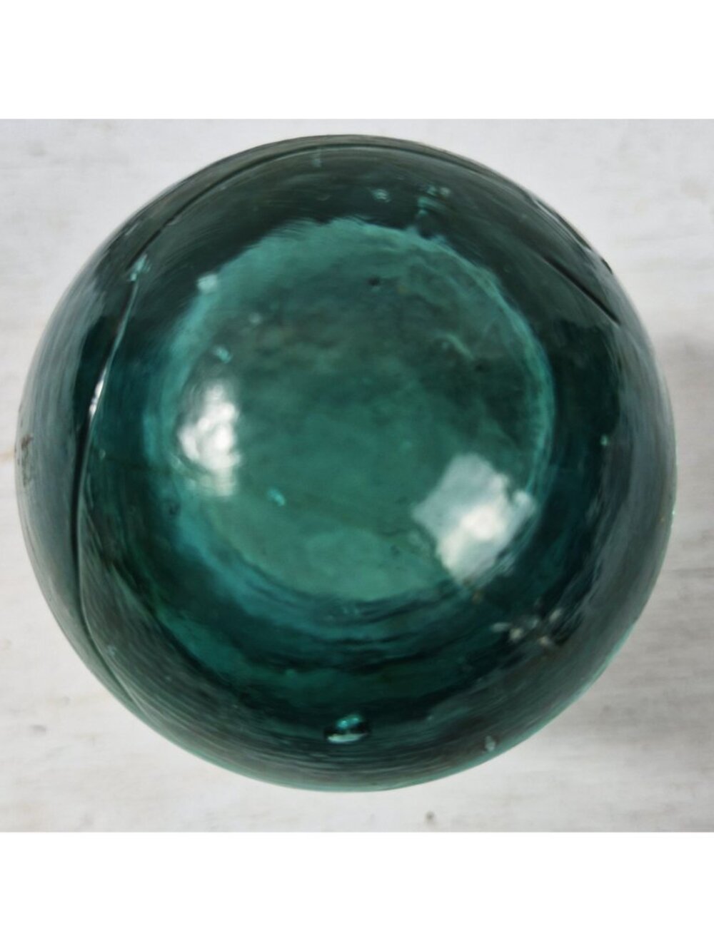 Vintage Brookfield Aqua Glass Insulator With Amber Swirls Embossed Markings - Picture 6 of 7